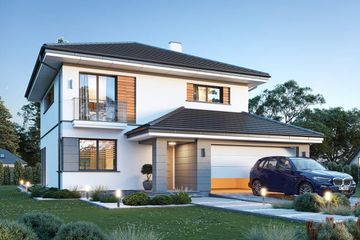  Projekt domu Szmaragd 6 wariant B (WAH1743) - projekt domu z pełnym piętrem - Zdjęcie 1