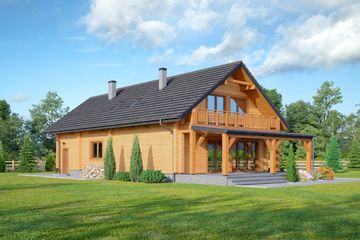  Projekt domu Osiek 34 dw (KRP2113) - projekt domu parterowego z poddaszem - Zdjęcie 2
