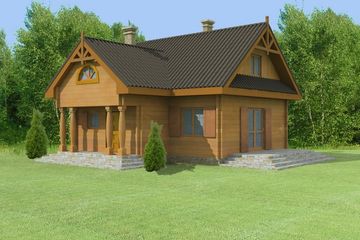  Projekt domu At-80 (BSK1005) - projekt domu parterowego z poddaszem - Zdjęcie 1