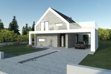  Projekt domu A-35 (PZB1051) - projekt domu parterowego z poddaszem - Zdjęcie 1