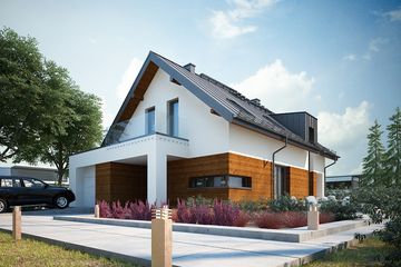  Projekt domu Dla Ogrodnika 2 (KKD1010) - projekt domu parterowego z poddaszem - Zdjęcie 2