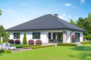  Projekt domu przy Rubinowej 5 bis (KRK1492) - projekt domu parterowego - Zdjęcie 2