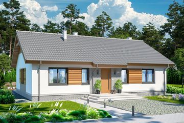  Projekt domu Tracja 2 (WOE1114) - projekt domu parterowego - Zdjęcie 1
