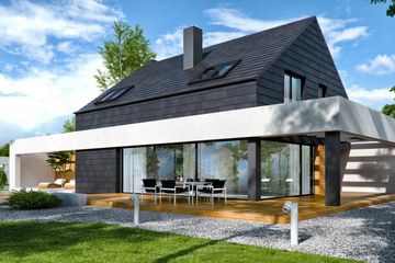  Projekt domu HomeKoncept 50 (KRX1070) - projekt domu parterowego z poddaszem - Zdjęcie 1