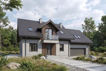  Projekt domu Hibernus I PG2 (SLS1160) - projekt domu parterowego z poddaszem - Zdjęcie 1