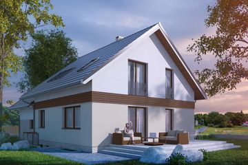  Projekt domu Hibernus I PG2 (SLS1160) - projekt domu parterowego z poddaszem - Zdjęcie 2