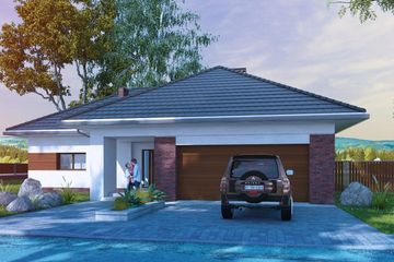  Projekt domu Universus I G2 (SLS1117) - projekt domu parterowego z poddaszem - Zdjęcie 1