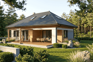Projekt domu Alaris II G2 - parterowy z poddaszem dom o powierzchni 123,88 m², dach wielospadowy - ujęcie 3