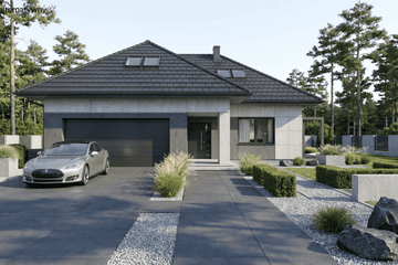 Projekt domu Alaris II G2 - parterowy z poddaszem dom o powierzchni 123,88 m², dach wielospadowy - ujęcie 8