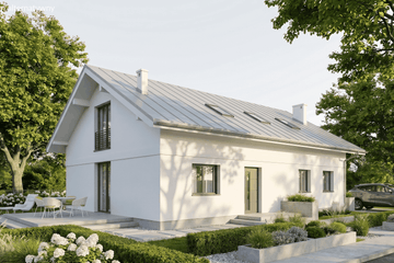 Projekt domu Rectus II - parterowy z poddaszem dom o powierzchni 144,28 m², dach dwuspadowy - ujęcie 4