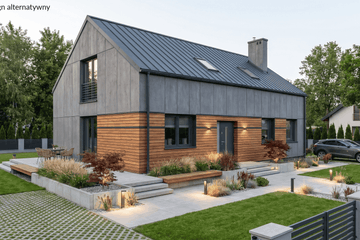 Projekt domu Rectus II - parterowy z poddaszem dom o powierzchni 144,28 m², dach dwuspadowy - ujęcie 6