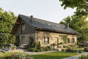 Projekt domu Rectus II - parterowy z poddaszem dom o powierzchni 144,28 m², dach dwuspadowy - ujęcie 11