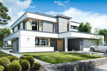  Projekt domu Willa Floryda 3 (WAH1844) - projekt domu z pełnym piętrem - Zdjęcie 2