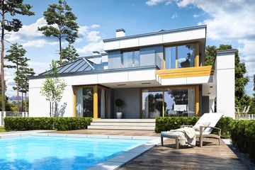  Projekt domu Willa Floryda 3 (WAH1844) - projekt domu z pełnym piętrem - Zdjęcie 4