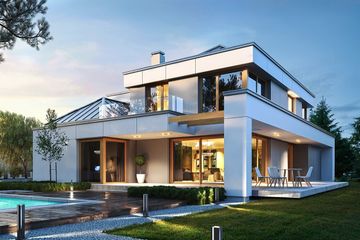  Projekt domu Willa Floryda 3 (WAH1844) - projekt domu z pełnym piętrem - Zdjęcie 1