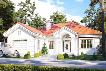  Projekt domu na Parkowej 2 (WAH1845) - projekt domu parterowego - Zdjęcie 1