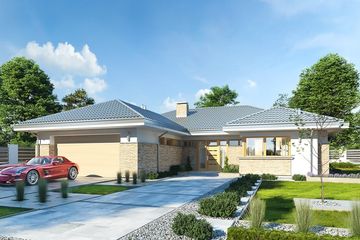  Projekt domu Wyjątkowy 3 (WAH1852) - projekt domu parterowego - Zdjęcie 1