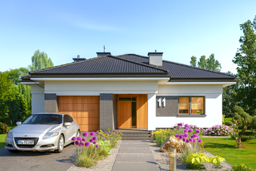  Projekt domu Domidea 1 w2 (WAC1093) - projekt domu parterowego - Zdjęcie 1