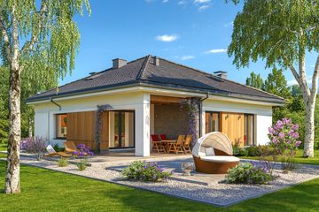  Projekt domu Domidea 1 w2 (WAC1093) - projekt domu parterowego - Zdjęcie 3