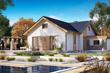  Projekt domu BW-39 war.3 z garażem (JGC1183) - projekt domu parterowego - Zdjęcie 2