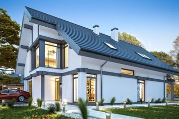  Projekt domu Otwarty 5 (WAH1856) - projekt domu parterowego z poddaszem - Zdjęcie 3