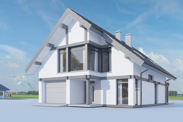  Projekt domu Otwarty 5 (WAH1856) - projekt domu parterowego z poddaszem - Zdjęcie 5