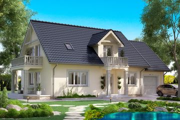  Projekt domu BW-46 wariant 4 (JGC1190) - projekt domu parterowego z poddaszem - Zdjęcie 1