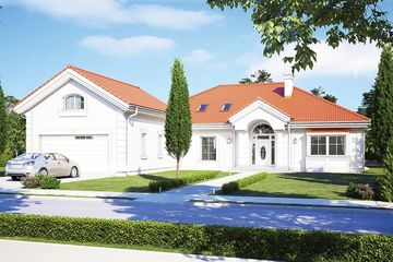  Projekt domu Rezydencja Parkowa 3 D (WAH1865) - projekt domu parterowego z poddaszem - Zdjęcie 1
