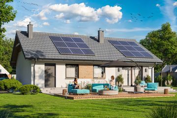 Projekt domu Tracja 2 Teriva - parterowy dom o powierzchni 99,38 m², dach dwuspadowy - ujęcie 2