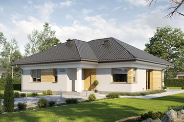  Projekt domu TK334 (WAK1086) - projekt domu parterowego - Zdjęcie 1