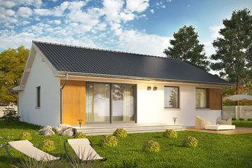  Projekt domu Juka z garażem (WRN1400) - projekt domu parterowego - Zdjęcie 2