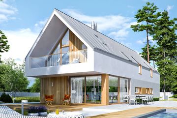  Projekt domu EX 20 G2 energo plus (WRC2705) - projekt domu parterowego z poddaszem - Zdjęcie 1