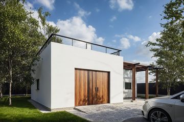  Projekt garażu G353 - Budynek garażowo - gospodarczy (PRA1384) - projekt garażu z pełnym piętrem - Zdjęcie 1