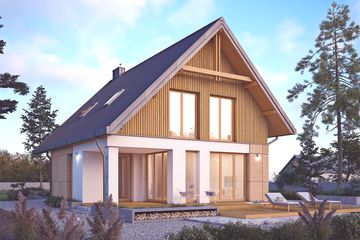  Projekt domu Sopran 6 (BSA2137) - projekt domu parterowego z poddaszem - Zdjęcie 2