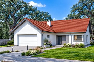 Projekt domu N4-G2 - parterowy dom o powierzchni 95,52 m², dach dwuspadowy - ujęcie 4