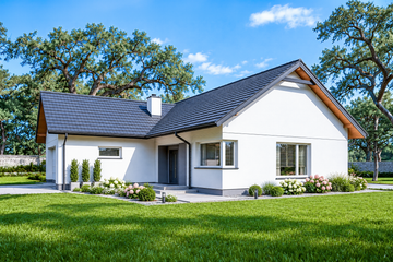 Projekt domu N4-G2 - parterowy dom o powierzchni 95,52 m², dach dwuspadowy - ujęcie 2