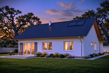 Projekt domu N4-G2 - parterowy dom o powierzchni 95,52 m², dach dwuspadowy - ujęcie 9