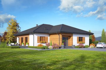  Projekt domu Arkowo+senior (KRP2146) - projekt domu parterowego - Zdjęcie 1