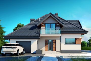  Projekt domu Alicja N (BSB1132) - projekt domu parterowego z poddaszem - Zdjęcie 1