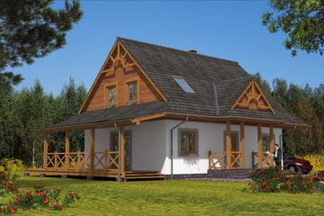  Projekt domu A-149 Dom szkieletowy (BBD1268) - projekt domu parterowego z poddaszem - Zdjęcie 3