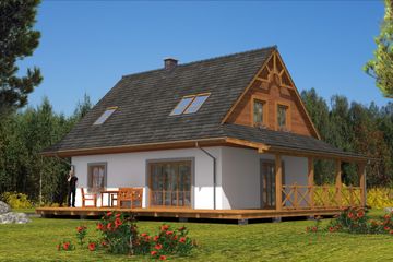  Projekt domu A-149 Dom szkieletowy (BBD1268) - projekt domu parterowego z poddaszem - Zdjęcie 4