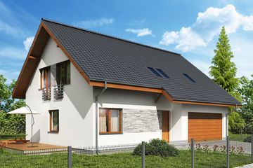  Projekt domu Thor (WOW1018) - projekt domu parterowego z poddaszem - Zdjęcie 3