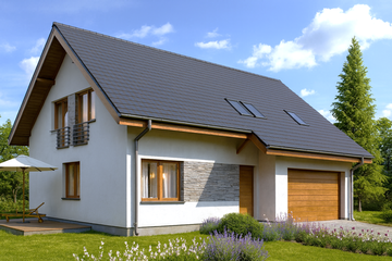  Projekt domu Thor (WOW1018) - projekt domu parterowego z poddaszem - Zdjęcie 1