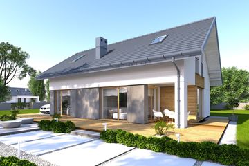  Projekt domu Faro (BBE1045) - projekt domu parterowego z poddaszem - Zdjęcie 4