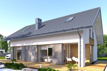 Projekt domu Faro (BBE1045) - projekt domu parterowego z poddaszem - Zdjęcie 1