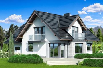  Projekt domu przy Cyprysowej 15 K4 (KRK1506) - projekt domu parterowego z poddaszem - Zdjęcie 1