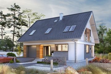  Projekt domu Szafir (1614) (KRD2761) - projekt domu parterowego z poddaszem - Zdjęcie 1