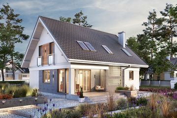  Projekt domu Szafir (1614) (KRD2761) - projekt domu parterowego z poddaszem - Zdjęcie 2