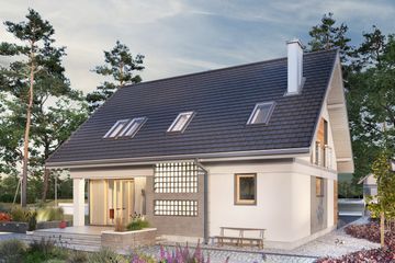  Projekt domu Szafir (1614) (KRD2761) - projekt domu parterowego z poddaszem - Zdjęcie 4