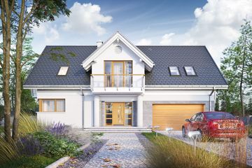  Projekt domu Lazuryt As (1612) (KRD2760) - projekt domu parterowego z poddaszem - Zdjęcie 2